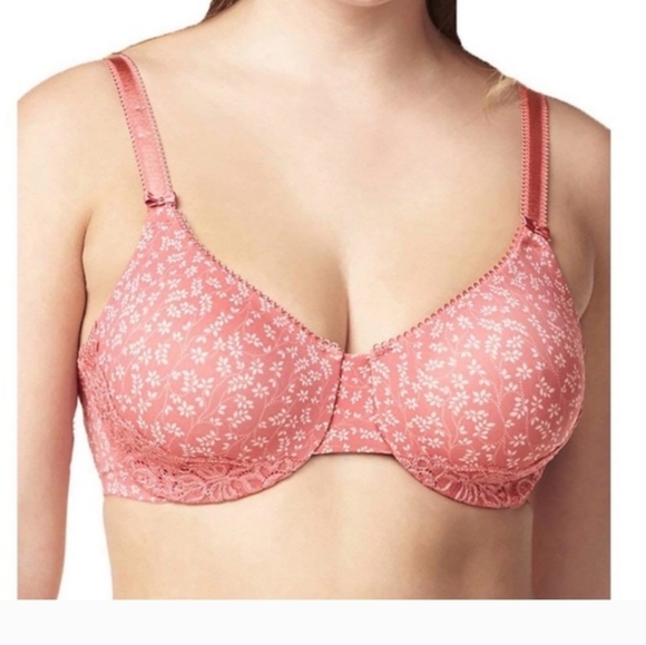 Olga Other - Olga Floral Lace Bra in Pink